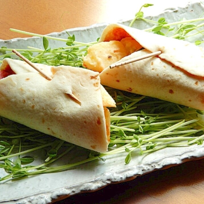 5分!?トルティーヤで❤ピザ風味ポテトサラダ巻き♪